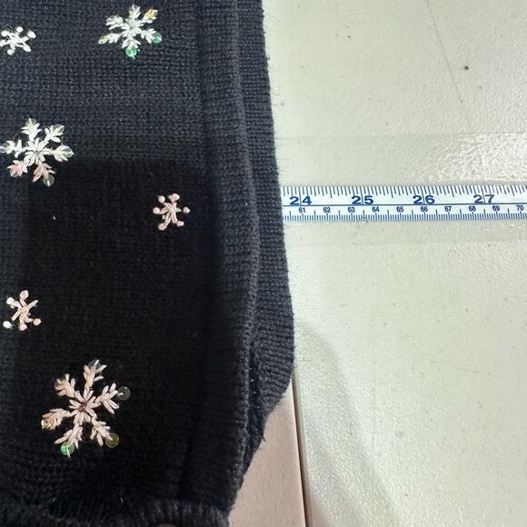 Vintage White Stag Christmas Snowman Snowflake Ugly Sweater Vest Cotton Size S - Picture 9 of 9